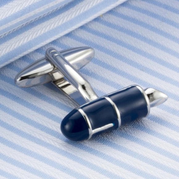 Stainless Steel Fountain Pen Cuff Links - Picture 2 of 5